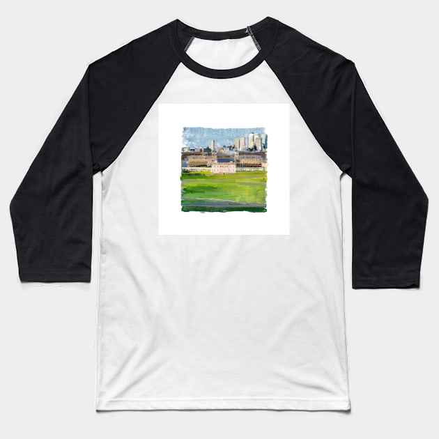 View from the Royal Observatory, Greenwich, London Baseball T-Shirt by markvickers41